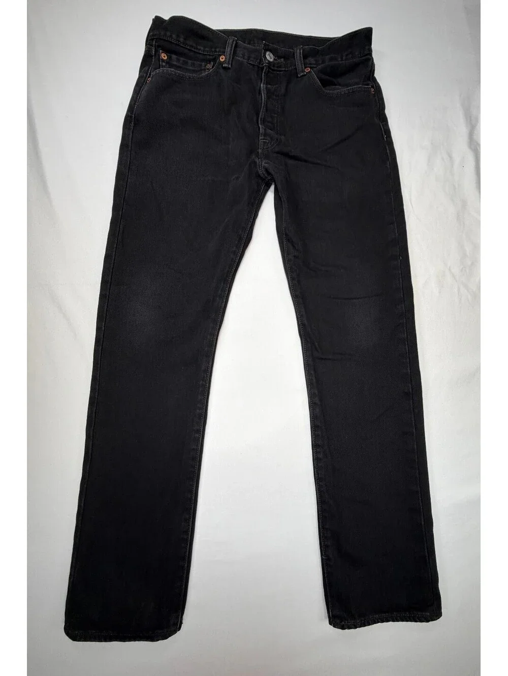 Levi Strauss 501 Men's Jeans Straight Leg Zip Fly Mid-Rise Size 32 Black